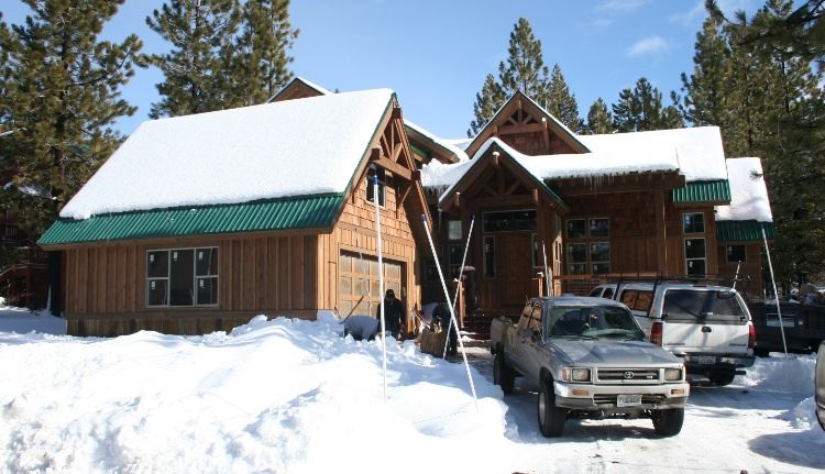 Residential Truckee Home Surrounded by Snow